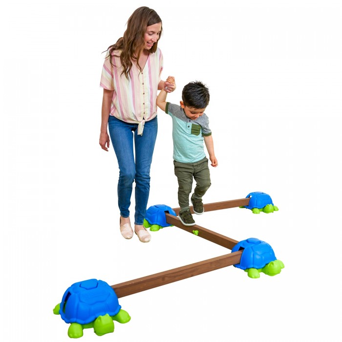 Joc de Echilibrul si Balans cu Broscute Testoase KidKraft Turtle Totter Balance Beam  Interior - Exterior
